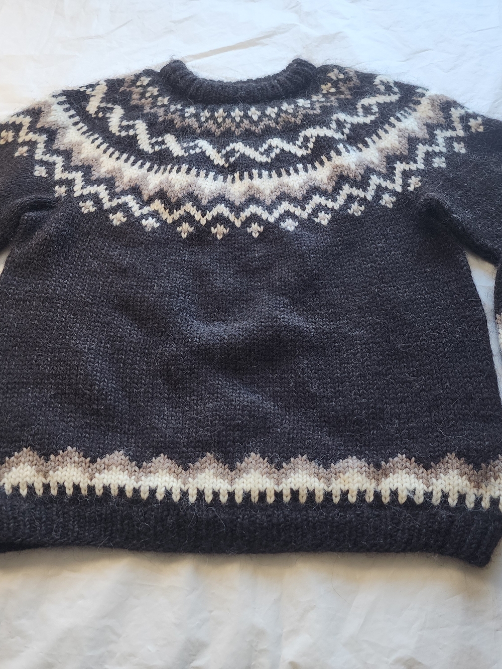 The Handkinitting Association Of Iceland Men's Wool Sweater Classic Brown/Cream